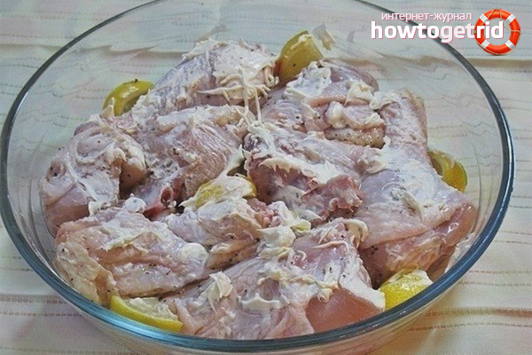 Пилешка марината на базата на кефир